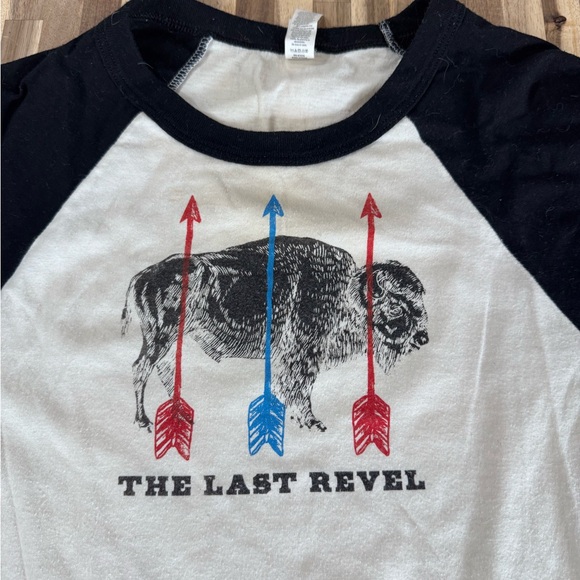 Bella Canvas Black and White Raglan “The Last Revel” - Picture 2 of 4